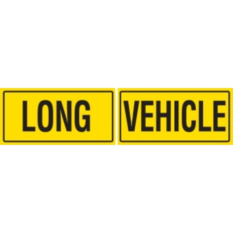 REFLECTIVE LONG VEHICLE SIGN 1020 X 250