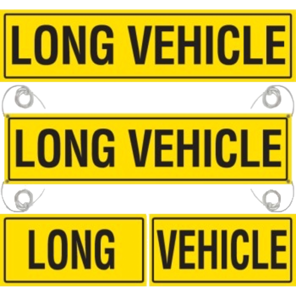 REFLECTIVE LONG VEHICLE SIGN 1020 X 250