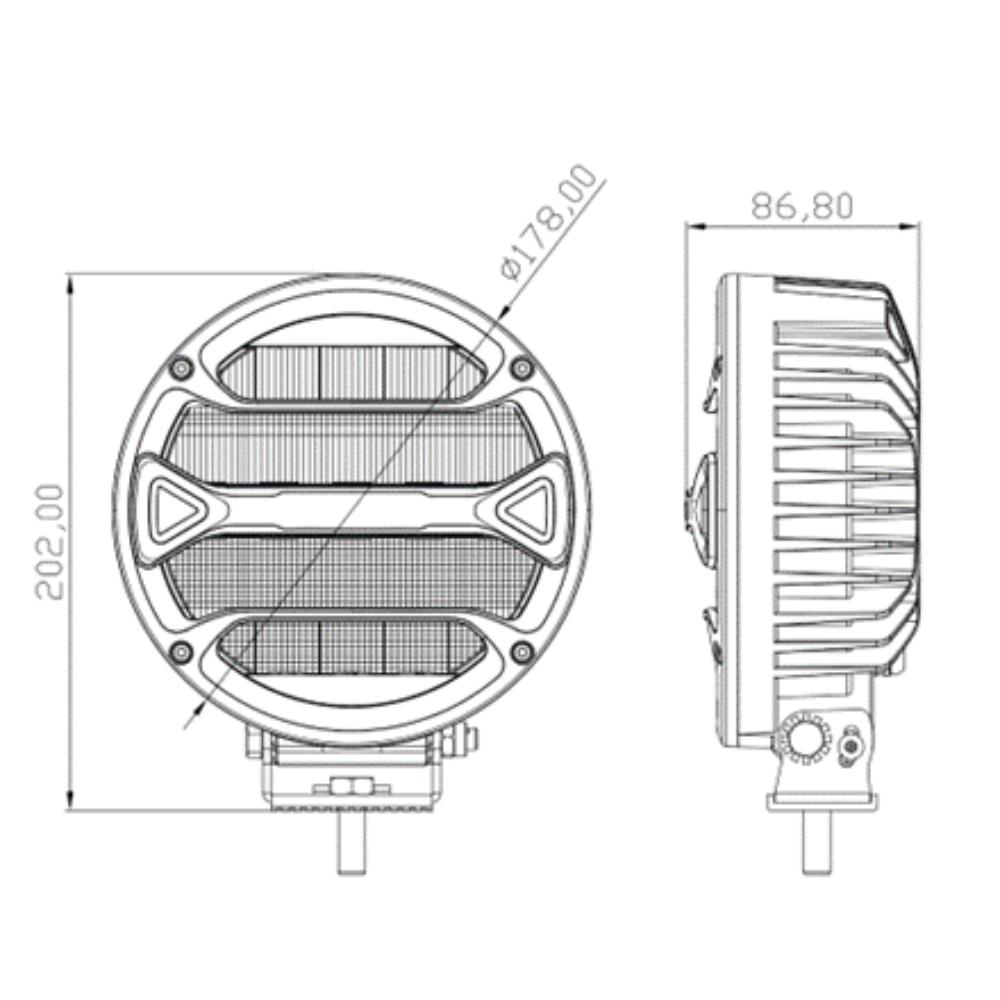 Driving Light 7' With Sopt Beam -D0390S