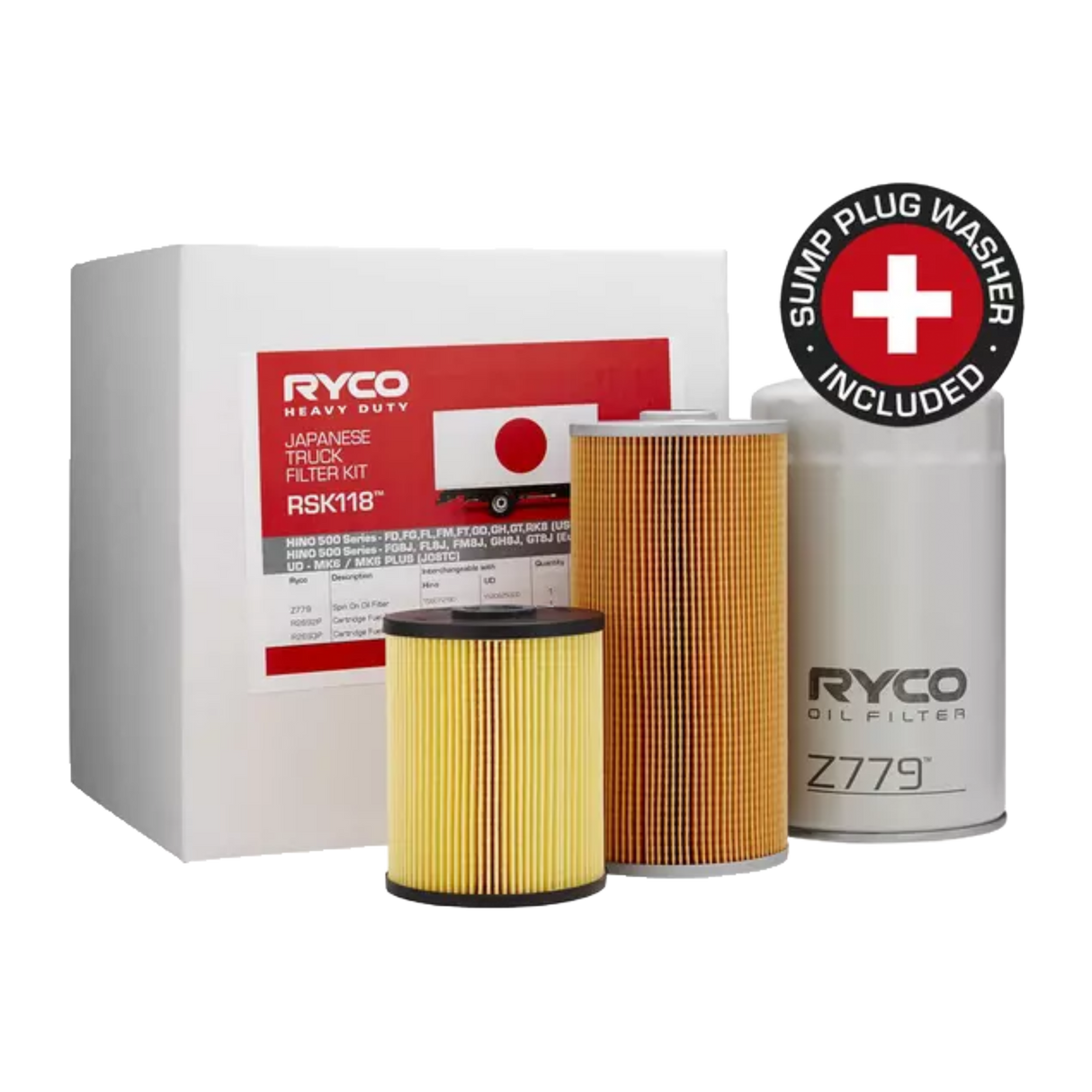 RYCO FILTER KIT HINO 500, UD MK/PK SERIES -RSK118