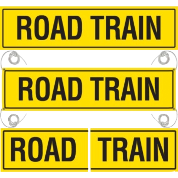 REFLECTIVE ROAD TRAIN SIGN 1020X 250