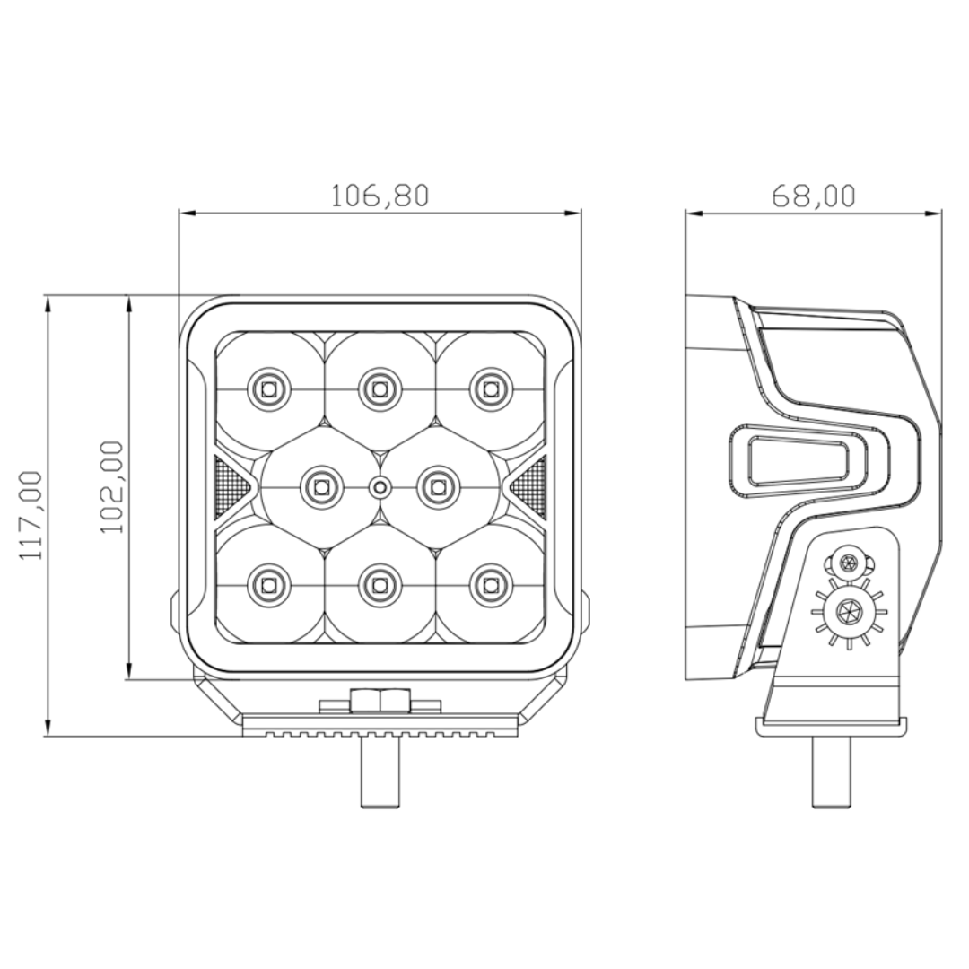 Work Light 4' With Spot Beam -W0240S-OL